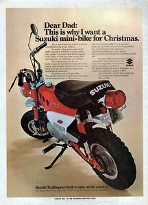 1971 Suzuki MT-50 Trailhopper Mini Motorcycle Original Color Print Ad - Picture 1 of 1