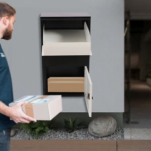 Package Delivery Box Mail Parcel Drop Mailbox Home Container Outdoor Porch+Lock - Picture 1 of 23