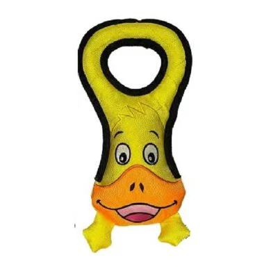 BillipetUSA Heavy Duty Durable Nylon Tug Floaty Dog Toy Squeaky Yellow Duck 12" - Image 1 of 3