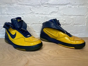 Size 11 - Nike Air Force 25 Navy / Yellow Patent MICHIGAN - OG 2007 - Picture 1 of 10