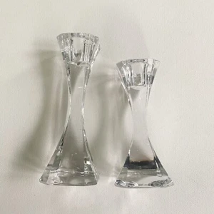 Villeroy & Boch Clear Crystal Candle Holders Set - Picture 1 of 7