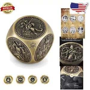 Einzigartiges 7-in-1 Spinner Würfel Set für D&D - Bronze Metall Gaming Essentials - Bild 1 von 9