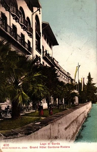 Italien, Lago di Garda, Grand Hotel Garone-Riviera, 1907 nach Leipzig versandt - Bild 1 von 2