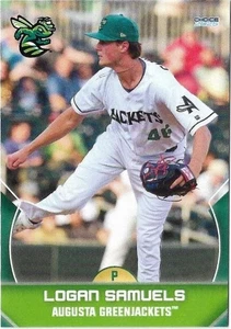 LOGAN SAMUELS 2025 Choice Augusta GreenJackets #23 Montevallo Falcons Braves 🔥 - Bild 1 von 2