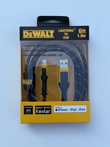 Dewalt 6ft Micro-USB to USB reinforced Charging Cable Dxma1311322 - Picture 1 of 4
