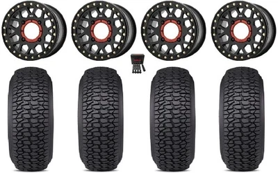 KS235 Grenade 15" Wheels Black 30" Regulator 2 Tires Polaris Sportsman / RZR / - Image 1 of 4