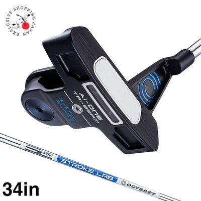 Odyssey Ai-ONE TRI-BEAM 2-Ball Blade Putter 34in STROKE LAB 90 Steel Shaft Men - Image 1 of 4