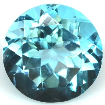 4.48 克拉天蓝色巴西黄玉圆形 9 毫米。 — 第 1/4 张图片