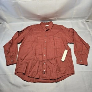 Fenn Wright And Manson 100% Linen Long Sleeve Button Down Shirt Medium - Picture 1 of 7