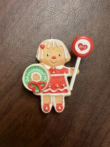 Hallmark 2010 Granddaughter Christmas Ornament Gingerbread Girl Cookie - NO BOX - Picture 1 of 8
