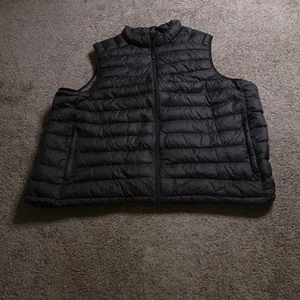 Solaris Men's Duck Down Blend Fill Puffer Vest Sz 4XT Black Gray - Picture 1 of 8