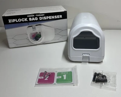 Dispensador de bolsas Ziplock para bolsas de cuarto de galón, sándwiches y bocadillos | Debajo del gabinete o... Foto 1 de 4