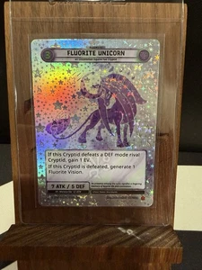 Cryptid Camp TCG JOLT Vision Rare FLUORITE UNICORN 006/021 Borderless Holo NM - Picture 1 of 2