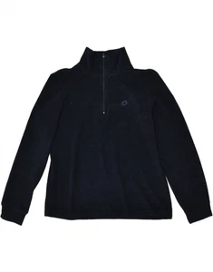 LOTTO Womens Zip Neck Fleece Jumper UK 14 Large Navy Blue Polyester AI06 - Picture 1 of 3