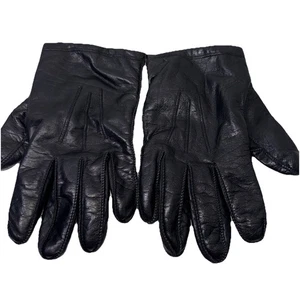 Fownes Black Leather Gloves Vintage Extra Large Cashmere Lined WPL9522 - Picture 1 of 5