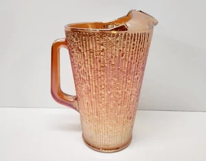 Vintage Jeanette Ringelblume Baumrinde Karneval Glas irisierend Krug - Bild 1 von 10