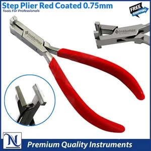 Dental Orthodontic Laboratory Step Pliers Rubber Grip Handle TC 0.5mm 0.75mm 1mm - Picture 1 of 5