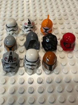10x Lego Star Wars Minifigure Helmets Lot C - Image 1 of 3