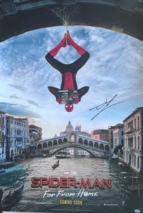 Tom Holland "Spider-Man Far From Home" Marvel Firmato 27x40 Locandina Film Auto PSA - Foto 1 di 11