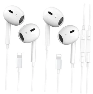 2 Packs iPhone Headphones Earbuds with Connector(Built-in Mic & Lightning - Afbeelding 1 van 8