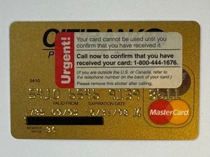 Citibank Preferred Credit Card With Activation Sticker▪️Unsigned▪️1998 Exp - Picture 1 of 2