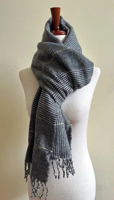 "Bufanda Weekend Max Mara 100 % lana gris lana 18,5""x 69""" Foto 1 de 4