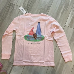 New! Properly Tied Home Team Light Pink Long-sleeve T-shirt, Youth size Small - Picture 1 of 9