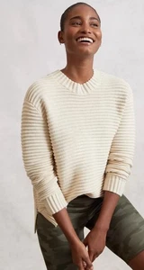 Varley Talbert Sweater Anthropologie Ribbed Sweater Oversized Size XS Ivory - Picture 1 of 15