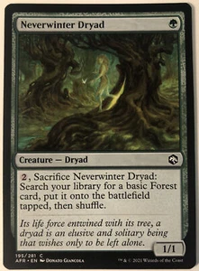 Magic The Gathering Neverwinter Dryad Adventures in the Forgotten Realms 195/281 regular común - Imagen 1 de 1