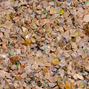 Opale etiope bianco fuoco Welo pietra preziosa grezza sfusa 127 ct. Lotto 3X2... - Foto 1 di 3