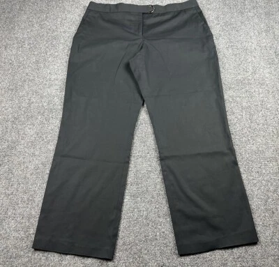 Salvatore Ferragamo Mujer Algodón Pantalones Pierna Ancha Negro Talla 46 36X27 Corto Foto 1 de 4