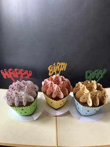 3D Pop Up Happy Birthday Cupcake Karte - Bild 1 von 3