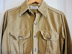 Vintage 80s ORVIS FISHING TACKLE Tan Flannel Long Sleeve Shirt L fits like Small - Bild 1 von 9