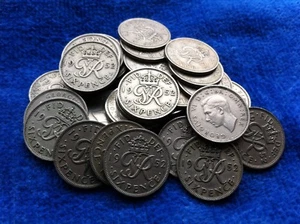 King George VI 1952 Sixpence Rare Key Date - Bild 1 von 1