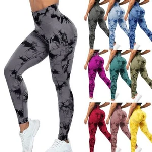 Women Anti-Cellulite Yoga Pants Push Up Tik Tok Leggings Bum Butt Lift Sport Gym - Picture 1 of 40