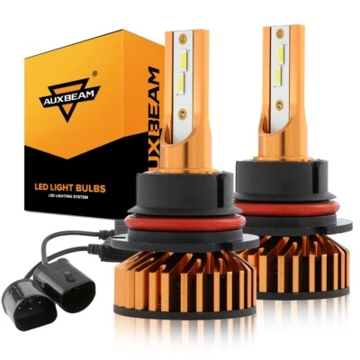 AUXBEAM HB5 9007 LED Headlight Bulbs Kit 6500K White High Low Beam Super Bright - Image 1 of 4