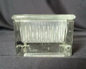 Vintage NOS Mercer Glass Works Oblong Heavy Glass Staining Dish and Cover - Picture 1 of 7