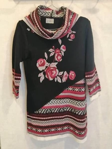 Pull long noir rose et argent acrylique T36/38 Elite (22304113) - Imagen 1 de 4