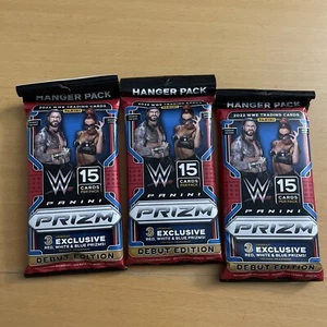2022 WWE Panini Prizm Debut Edition Wrestling Trading Card Hanger Pack Lot Of 3 - Picture 1 of 2