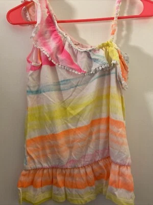 Camiseta sin mangas Arizona para niñas de un hombro talla XL 16 rosa multicolor Foto 1 de 4