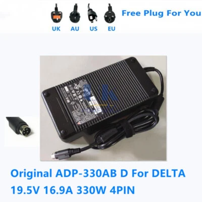 Original DELTA ADP-330AB D 19.5V 16.9A 330W 4PIN AC Adapter Power Supply Charger - Image 1 of 4