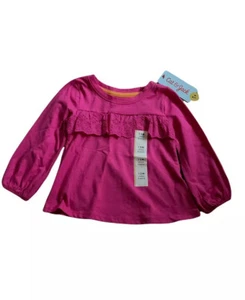 Cat & Jack Girls Long Sleeve T-Shirt Size 12M NEW Dark Pink - Picture 1 of 2