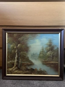 Gerahmtes Ölgemälde auf Leinwand 59 cm x 49 cm - Bild 1 von 7