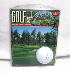 Golf Gift Set with Golf Ball Mouse, Mouse Mat, Screen Saver on CD - Picture 1 of 6