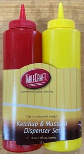 TableCraft ~ 112KM ~ Red/Yellow-Ketchup/Mustard Dispensers ~ Brand New - Picture 1 of 2