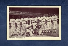 #95 CLEVELAND BUCKEYES 1947 TEAM Negro League R.D.Retort sepia postcard A