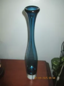 Vaso singolo fiori blu contemporaneo Seda Svezia ottimo 15" - Foto 1 di 4