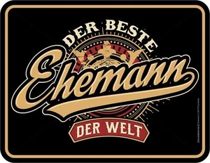 Geburtstag Schild Der beste Ehemann der Welt Blechschild Hochzeitstag Geschenk - Bild 1 von 1