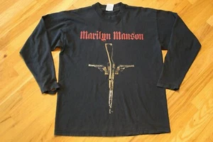 Vintage 2000 Marilyn Manson Holywood Guns God Government Tour Shirt Size Large - Picture 1 of 12