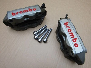 Triumph Thruxton 1200R 2016 4,635 miles front brake calipers pair BREMBO (9129) - Picture 1 of 11